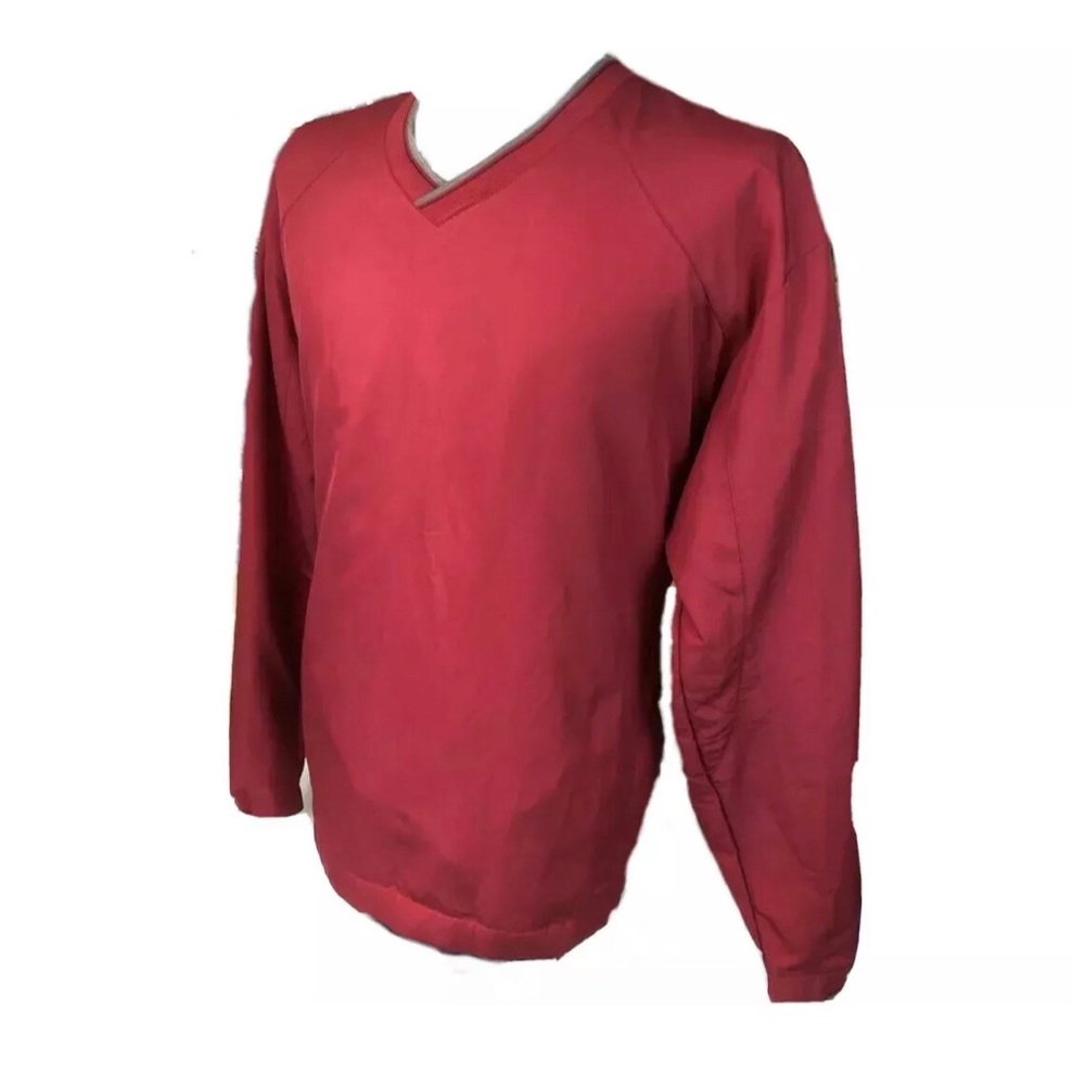 Nike Golf V-Neck Red Pullover Sweater Size XL